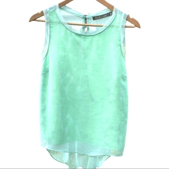 F& C Sleeveless Top, Anthropologie, M, Open Back, Fish Hem - Picture 3 of 7